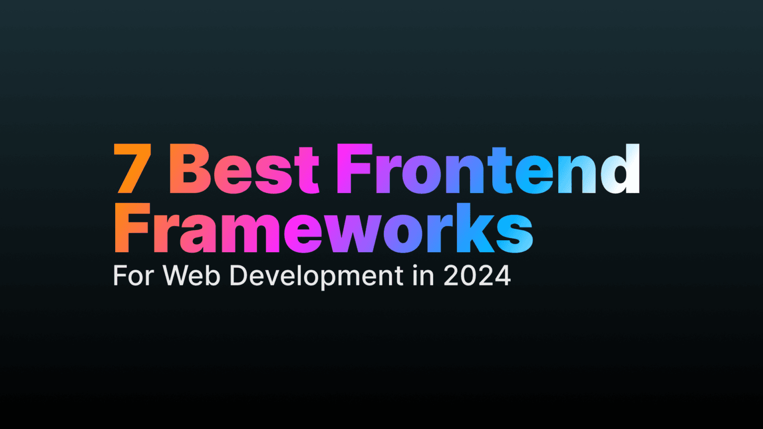 Best Frontend Frameworks For Web Development