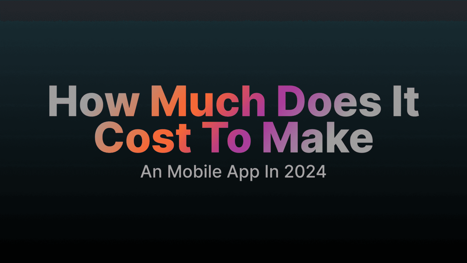 Mobile app development cost