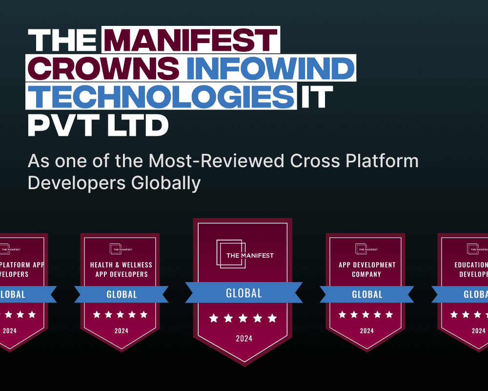 The Manifest Crowns Infowind Technologies IT Pvt Ltd as one of the Most-Reviewed Cross Platform Developers Globally